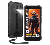 Ulefone RUGKING 2 Pro Móvil Rugerizado Android 15, AI Movil Irrompible 8GB +128 GB/2TB TF, 5.45" Cristal Gorilla 4550mAh Batería Linterna, 13MP, Movil Indestructible 4G Dual SIM/NFC/OTG/Face ID-Negro
