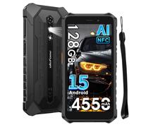 Ulefone Rugking 2 Pro Teléfono Móvil Resistente 4G, 8GB+128GB/2TB Octa-Core IP68 Smartphone Todoterreno, 4550mAh 5,45" HD+, Android 15 Movil Irrompible, Dual SIM Movil NFC/GPS/OTG/FM/Gemini AI, Negro