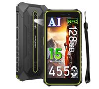 Ulefone Rugking 2 Pro Teléfono Móvil Resistente 4G, 8GB+128GB/2TB Octa-Core IP68 Smartphone Todoterreno, 4550mAh 5,45" HD+, Android 15 Movil Irrompible, Dual SIM Movil NFC/GPS/OTG/FM/Gemini AI,Verde