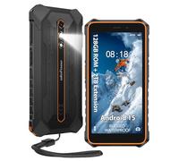 Ulefone RugKing 2 Pro - Teléfono resistente, 128 GB/2 TB TF, carga de base, teléfonos inteligentes Android 15, pantalla resistente de 5.45 pulgadas, IP68 impermeable para exteriores 4G sin SIM y