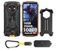 Ulefone RugKing 4 Pro Movil Resistente, 10200mAh Android 15 AI Smartphone 6,56” 120Hz Teléfono, Octa-Core Cámara 48MP+8MP, 120LM Super Torch/3-Slots/IP68/IP69K/OTG/NFC/GPS Amarillo