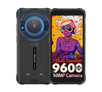 Ulefone RugKing Móvil Resistente 9600mAh IP68K, Android 15 Movil Irrompible 16GB+128GB/SD-2TB, AI Smartphone, Golpes 50MP 5,99" HD+, 4G Telefono Altavoz 126 dB, LED 126 LM, 3 Ranuras, OTG, GPS, NFC