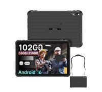 Ulefone RugKing Pad 2 Pro(2026) Tablet Resistente Android 16, 10.1” 90Hz IPS Rugged, 16GB+256GB, Tablet Rugerizada, 10200mAh, 4G LTE eSIM, IP68 Antigolpes 48MP Cámara, Dual SIM, Lámpara, NFC/GPS Negro