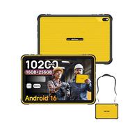 Ulefone RugKing Pad 2 Pro Tablet Rugerizada Android 16, 10200mAh, 10.1” Pulgadas 600 nits, 16GB+256GB IP69K Rugged, 4G LTE eSIM, 48MP Cámara IP68K Antigolpes, Lámpara, Dual SIM/OTG/NFC/GPS/Naranja