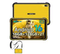 Ulefone RugKing Pad Pro Android 16 Rugged Tablet 8.68 Pulgadas/90Hz, Tablet Rugerizada 16GB+128GB ROM/2TB Tablets Gaming, Batería 7100mAh, 16MP Cámara/Octa-core/Dual SIM 4G/eSIM/NFC/Garantía de 2 años