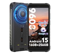 Ulefone RugKing Teléfono Móvil Resistente 9600 mAh, 16 GB + 256 GB/2 TB, Android 15 50 MP + 8 MP 5,99 "HD+ AI Movil Irrompible126 dB Altavoz, Linterna/OTG/NFC/GPS/IP68/IP69K