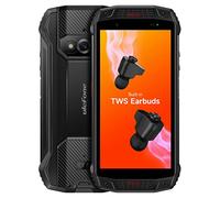 Ulefone Smartphone Resistente Armor 15 (Auriculares TWS Integrados), Android 12, Altavoces Estéreo Dobles, 5,45'' HD+ IP68 Teléfono Antigolpes, Helio G35 6GB+128GB, 16MP+13MP+12MP, GPS NFC FM Negro