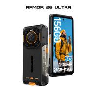 Ulefone-teléfono inteligente Armor 26 Ultra 5G, resistente al agua, 120W, 15600mAh, + 64MP 200MP, hasta 24GB + 512GB, NFC Armor 26 Ultra