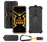 Ulefone - Teléfono irrompible Armor X12 Pro Android 14 Octa-Core 8 GB+64 GB/TF-256GB Smartphone, 4860mAh 13MP+8MP 5,45'' HD+ IP68K Smartphone irrompible 4G Dual SIM Face ID NFC GPS, Naranja