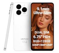 Ulefone Teléfono Móvil Android 14 Note 20 Pro, 6,75'' HD+ Pantalla Grande, 8GB RAM+128GB ROM, 50MP+8MP+2MP, Smartphone Libre Dual SIM, Batería 6000mAh, Huella Dactilar+Desbloqueo Facial, Blanco