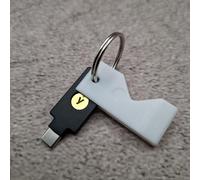 ULEIVA Carcasa compatible con Yubico Yubikey 5 NFC (USB-A)/5C NFC (USB-C) Funda protectora para llave de seguridad, color a elegir (blanco, 5C NFC (USB C))
