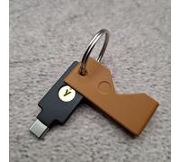 ULEIVA Carcasa compatible con Yubico Yubikey 5 NFC (USB-A)/5C NFC (USB-C) Funda protectora para llave de seguridad, color a elegir (marrón, 5C NFC (USB C))