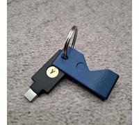 ULEIVA Carcasa compatible con Yubico Yubikey 5 NFC (USB-A)/5C NFC (USB-C) Funda protectora para llave de seguridad Color a elegir (Azul Metálico, 5C NFC (USB C)