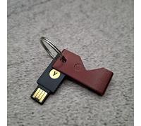ULEIVA Carcasa compatible con Yubico Yubikey 5 NFC (USB-A)/5C NFC (USB-C) Funda protectora para llave de seguridad Color a elegir (Rojo Metálico, 5 NFC (USB A)