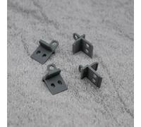 ULEIVA Repuesto de fijación para barra de tracción, 4 unidades, color gris, compatible con IKEA KVARTAL pieza de repuesto para barra de tracción, riel de cortina (gris)