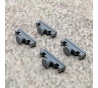 ULEIVA Riel de panel, 4 unidades, color gris, soporte para rollos de repuesto compatible con IKEA KVARTAL (gris)