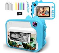 Uleway Cámara para Niños, 2.4" HD 12MP Cámara Fotos Infantil con Tarjeta SD de 32GB, Cámara Instantánea con Papel de Impresión y Bolígrafo de Colores, Regalos para Niños y Niñas 3 a 12 Años (Azul)