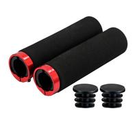 ULIJTH 1 par de empuñaduras de bicicleta con tapones de extremo, mango de esponja suave y cómodo para mango ergonómico de bicicleta de montaña