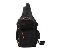 ULIJTH Bolsa cruzada para aparejos de pesca, bolsa de aparejos de un solo hombro, multifuncional, gran capacidad, resistente al agua, mochilas de pesca, Black