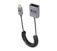 ULIJTH Cable de cámara en espiral versión 2.1 microed a estándar 8K60Hz 48Gbps Transmisión soporta estructura dinámica HDRCoaxial Cable microed