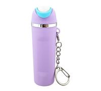 ULIJTH Elegante llavero con temática de botella de agua, accesorio para llevar bálsamos, pequeño tesoro como regalo, llavero de transporte diario, Color morado claro, Talla única