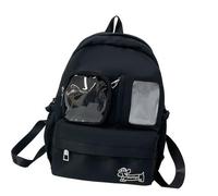 ULIJTH Itabag - Mochila de viaje para mujeres y hombres, bolsa de hombro transparente, Black