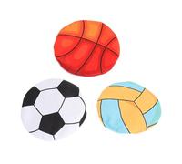 ULIJTH Juego de 3 piezas de juguete de peluche para perros arrugados, forma redonda, relleno de menta de gata, lindo juego interactivo para interiores cuando no es mejor para aburrirse para gatitos de