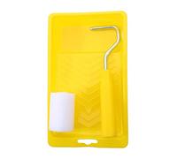 ULIJTH Juego de bandejas de pintura de 5 cm con rodillo de fibra pequeña, suministros de pintura para plantillas más pequeñas