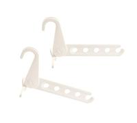ULIJTH Paquete de 2 soportes de pared para arreglo de ropa sin necesidad de taladrar, perchas ABS eficientes para el hogar, baño, ahorro de espacio, gancho plegable