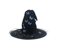 ULIJTH Sombrero de mariposa de bruja ajustable, duradero, para fiesta, cómodo, accesorio de disfraz de Halloween, sombrero místico
