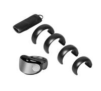 ULIJTH Tasbih - Anillos inteligentes con pantalla digital, 5 tamaños intercambiables de carga y recordatorios de oración diaria, anillos de pantalla digital