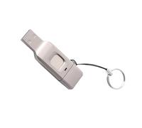 ULIJTH Unidad USB de seguridad biométrica de doble puerto USB tipo C y USB 3 consistentes múltiples dispositivos de aleación de metal, diseño impermeable, impresión portátil bloqueada