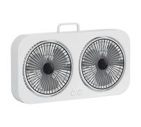 ULIJTH Ventilador de escritorio de doble rotación recargable por USB, para colgar, montaje silencioso, textura ABS, adecuado para viajes, dormitorio, gimnasio, tienda de campaña colgante para camping