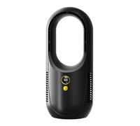 ULIJTH Ventilador de torre sin aspas con batería grande, recargable por USB, 6 velocidades, para acampar y viajes al aire libre, ventilador de torre de carga USB silencioso
