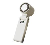 ULIJTH Ventilador portátil de mano para exteriores de 0 a 100 velocidades, refrigeración pequeña, control recargable por USB, refrigeración con pantalla digital de compresión fría