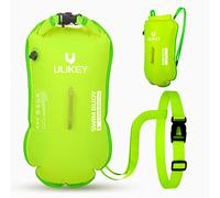 Ulikey 28L Boya de Natación Inflable, Boya de Natación Impermeable con Cinturón Ajustable para Deportes Acuáticos, Kayakistas, Surfistas, Canotaje, Snorkelers (Verde)