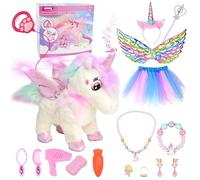 Ulikey Control Remoto Electrónico Unicornio Juguete, Peluche Interactivo Con Sonido y Movimiento, Regalos de Cumpleaños Para Niñas 3-8 Años