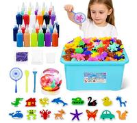 Ulikey Juguete de Aqua Gelz, 52 PCS Creativos Elfo Mágico de Agua, con 18 Botes de Gel de Color y 16 Formas, 3D DIY Juguete de Gel de Agua Regalo para Niños de 5 6 7 8 9 10 Años