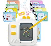 Ulikey Tarjetas Flash Parlantes Ingles, 120 Hojas 240 Palabras, Juguetes de Aprendizaje Niños, Juego Educativo Montessori Infantiles, Regalos para Niños Niñas de 2-6 Años, Primera Lectura y Escritura