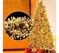 Ulinek Luce de Navidad Exterior, 1000LED 25M Guirnalda Luces LED Habitacion IP44 8Modos Cadena Luce LED Decoracion Habitación para Interior Jardin Arbol Navidad Fiesta Bodas, Blanco cálido