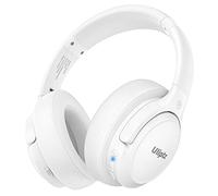Uliptz - Auriculares Bluetooth 5.3 con Micro, 65 h de autonomía, 6 Modos de Sonido EQ, estéreo, Alta fidelidad, inalámbricos, circumaurales, Plegables, Ligeros, Viajes, Oficina, móvil, PC, Blancos