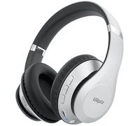 Uliptz Auriculares inalámbricos Diadema, 65H Tiempo de Juego Auriculares Bluetooth HiFi con Micrófono, 6 Modos de Sonido EQ Auriculares Bluetooth Diadema, Audifonos Bluetooth 5.3 para PC (Plata)