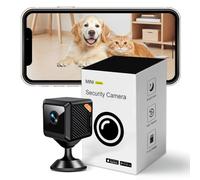 Ulisem - Cámara espía, mini WiFi de vigilancia 1080P, interior y exterior, micro cámara Bluetooth con visión nocturna, detección de movimiento, grabación remota (2,4 GHz)
