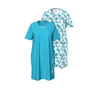 Ulla Popken 2 Pcs 2 Piezas Bigshirts, Starfish, Petróleo Claro, 50-52 Mujeres