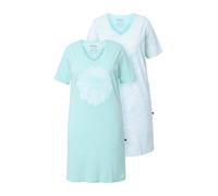 Ulla Popken 2pcs Bigshirts, Morning Rise Camisones, Verde Menta Claro, 44-46 (Pack de 2) Mujeres