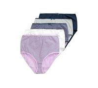 Ulla Popken 5er, Maxi-Brief, Stripes, Ropa Interior Mujer, Schwarz,