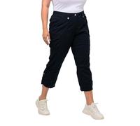 Ulla Popken 7/8-Cargohose Pantalones, Marine, 42W / 32L para Mujer