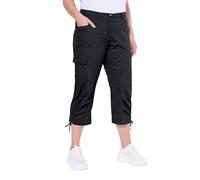 Ulla Popken 7/8 Cargohose Pantalones Tipo Cargo, Schwarz, 40W / 32L para Mujer