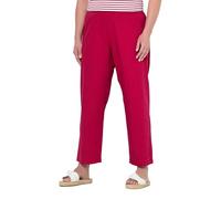 Ulla Popken 7/8-chinohose Ruby, Elastikbund, Weites, Gerades Bein Pantalones Casuales, Frambuesa Oscura, 45W / 32L Mujeres