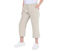 Ulla Popken 7/8 Linen Pants Pantalones, Natural, 48-48 para Mujer